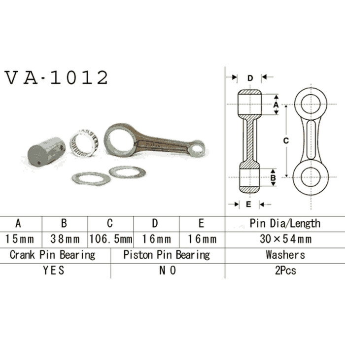 VESRAH connecting rod HONDA TRX 200 '90-'97 (VA1012) (MADE IN JAPAN)