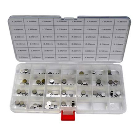PSYCHIC valve plates (tablets) set 8.90 from 1.72 to 2.60 CO 0.04mm 3 pcs. (total 69 pcs.) (HCSHIM03)