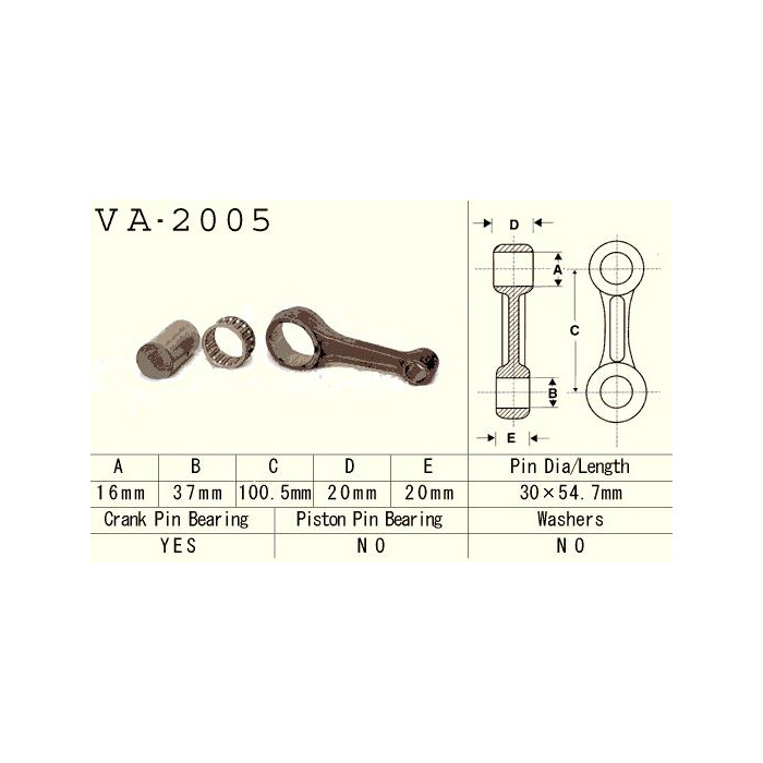 VESRAH švaistiklis YAMAHA YFM/YFB 225 '83-'04, XT 225 (VA2005) (YFM225) (XT225) (MADE IN JAPAN)