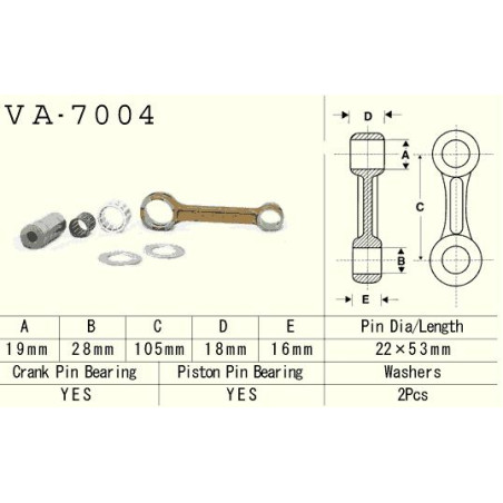 VESRAH švaistiklis SUZUKI RM 125 (RM125) '87-'96 (VA7004) (MADE IN JAPAN)