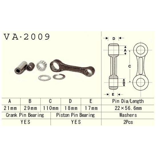 VESRAH connecting rod YAMAHA YFS 200 (YFS200) BLASTER '88-'06 (VA2009) (MADE IN JAPAN)