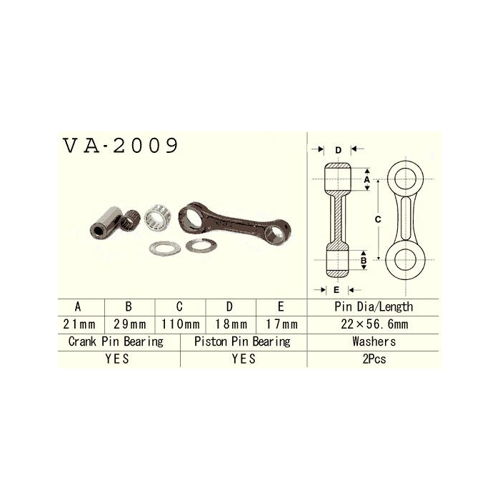VESRAH connecting rod YAMAHA YFS 200 (YFS200) BLASTER '88-'06 (VA2009) (MADE IN JAPAN)