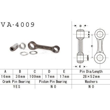 VESRAH švaistiklis KAWASAKI KLF 220 (KLF220) '92-'11, KLF 250 (KLF250) '92-'11 (VA4009) (MADE IN JAPAN)