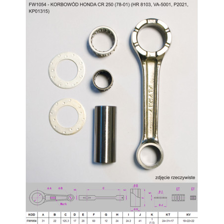 FLYWAY Conclusion Honda CR 250 (78-01) (HR 8103, VA-5001, P2021, KP01315) GAS GAS MC / EC 250/300 '97 -'19