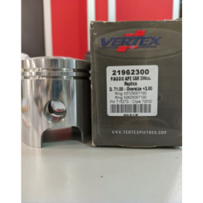 VERTEX stūmoklis APE CAR 250CCM, pirštas 18mm (67,94mm) (žiedai 53725006800 X 1, 52625006800 X 1)
