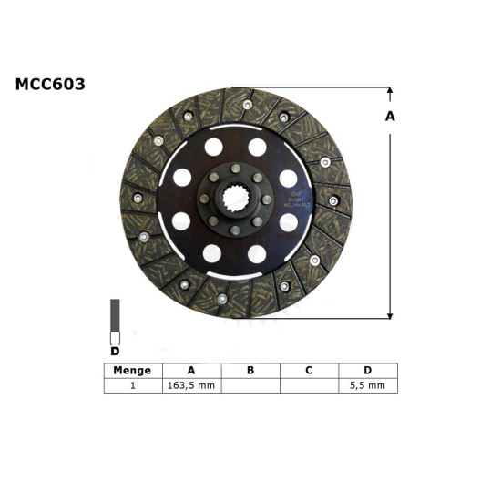 TRW LUCAS clutch discs BMW K 75 C / RT / S 85-96, (EBS6604)