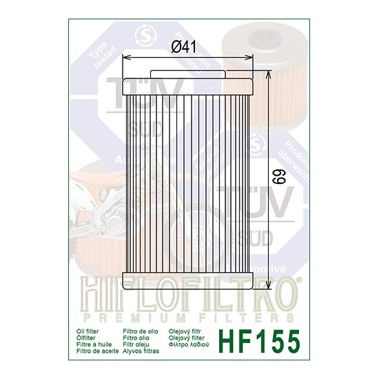 KTM Duke, RC 125 - 390 oil filter (HF155)