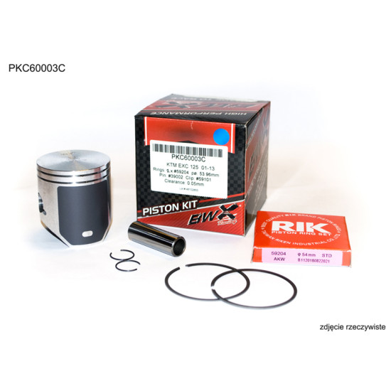 BEARING WORX piston KTM (2T) SX 125 (SX125) 01-19, EXC 125 (EXC125) 01-16, HUSQVARNA TC/TE 125 14-18, BETA RR 125 18-19 (53.9