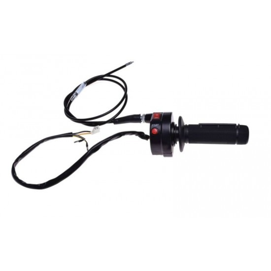 Short-stroke throttle grip with buttons