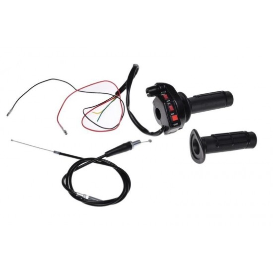 Short-stroke throttle grip with buttons