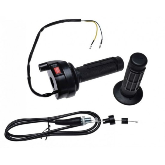 Short-stroke throttle grip with buttons