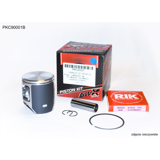 BEARING WORX piston YAMAHA YZ 125 (YZ125) 05-18 (53.96mm) rings RIK (1pc.)
