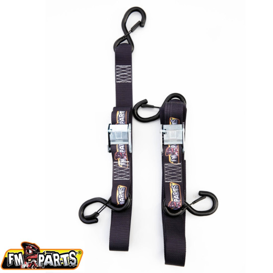 FM-PARTS motorcycle transport/fixing straps color black