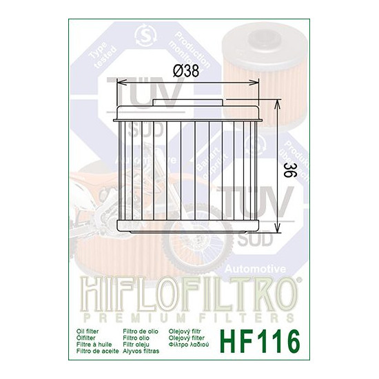 ALYVOS FILTRAS HIFLO HF116