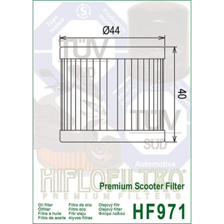 ALYVOS FILTRAS HIFLO HF971