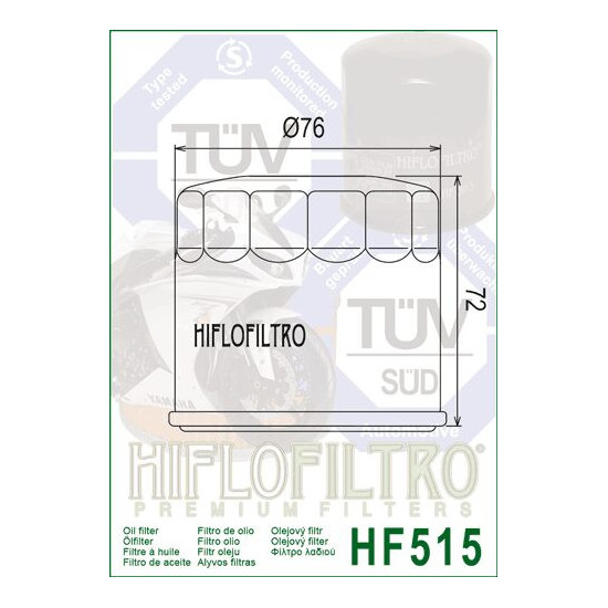 HIFLO alyvos filtras HF515 ROYAL ENFIELD CONTINENTAL / INTERCEPTOR 650 '19-'24