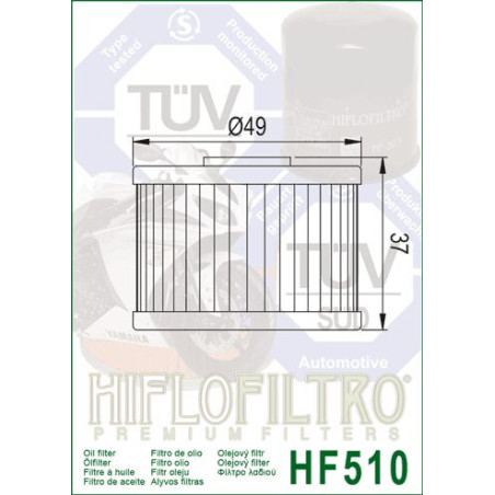 HIFLO alyvos filtras HF510 ROYAL ENFIELD HIMALAYAN 411 '18-'24, SCRAM 411 '22-'24