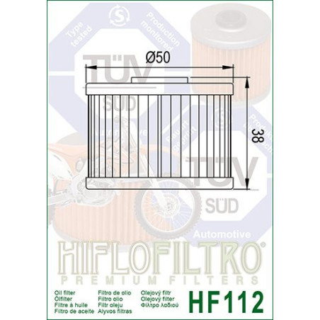 ALYVOS FILTRAS HIFLO HF112