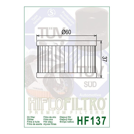 ALYVOS FILTRAS HIFLO HF137