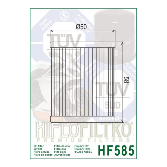 ALYVOS FILTRAS HIFLO HF585