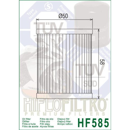 OIL FILTER HIFLO HF585