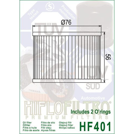 ALYVOS FILTRAS HIFLO HF401