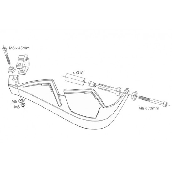Polisport Evolution Integral rankų apsaugos 22mm vairui