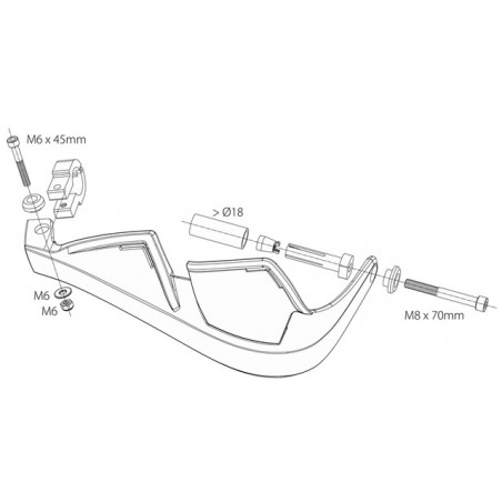 Polisport Evolution Integral rankų apsaugos 22mm vairui