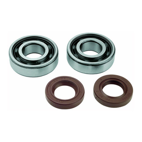 Alkūninio veleno guolis + alyvos sandarikliai MOTO 50cc DERBI EURO2 / EURO3 / EURO4 - 6204 C4 SKF CAGE POLYA