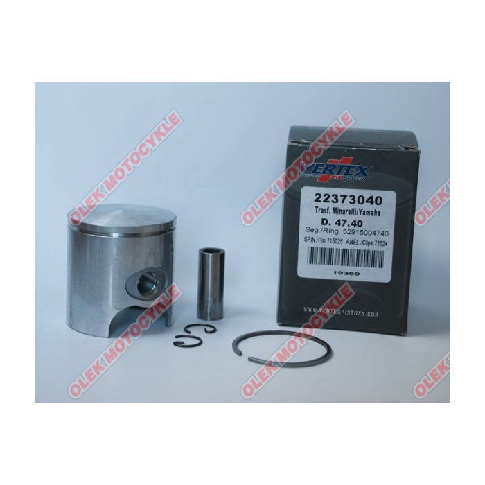 VERTEX Piston Top Performances Minarelli Yamaha 50, Vertical and Horiz.