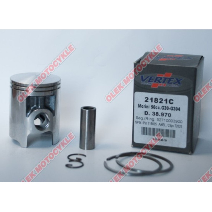 VERTEX stūmoklis MORINI G30, G304 50CCM (38,98mm) 2 žiedai