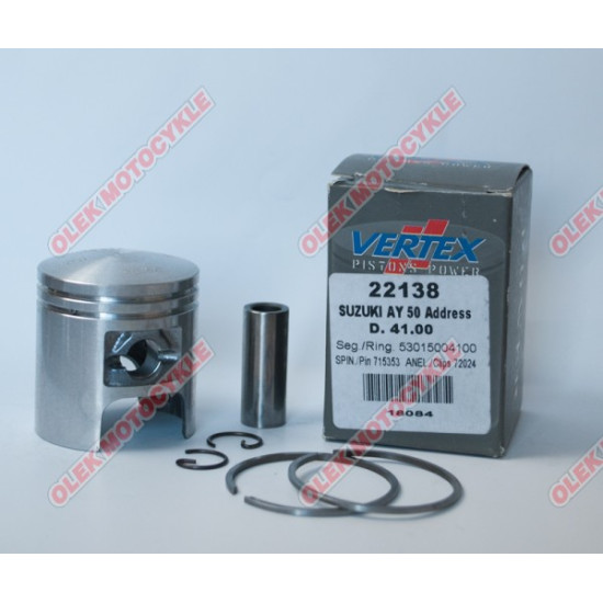 VERTEX piston SUZUKI MORINI, DERBI (scooter 50 CCM) (41.75mm+0.75mm) pin 10mm