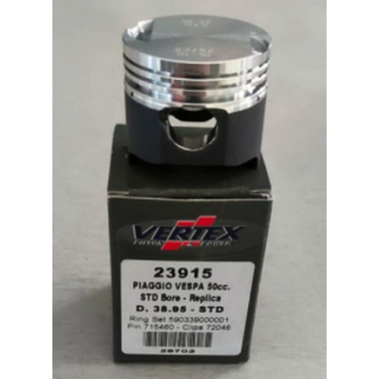 VERTEX stūmoklis PIAGGIO VESPA LIBERTY 50, ZIP 50, APRILIA SCARABEO 50 (4T) (39,95mm) (+1,00mm)