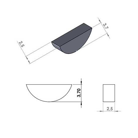 WOODRUFF RAKTAS UŽDEGIMO / ŽVAIGŽDUTĖS MOTOCIKLAS 50cc DERBI SENDA EURO2 / EURO3 (2.5Mmx3.7mm)