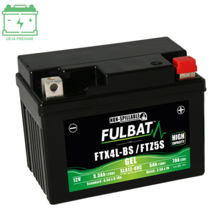 BATTERY 12-4 FULBAT 12V4AH LG110 W68 H89 (FTX4LBS / FTZ5S) (MAINTENANCE FREE GEL) -ACTIVE