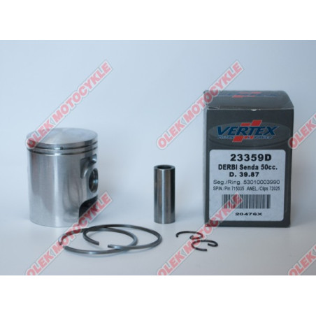 VERTEX stūmoklis DERBI SENDA 50 (39,85mm) (žiedai 53010003990 x 2 vnt.)