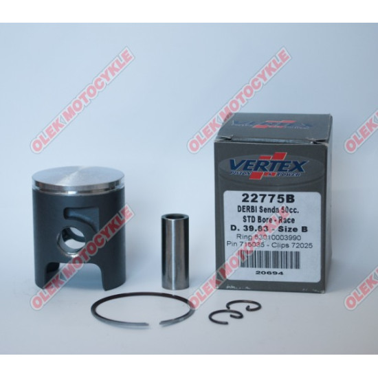 VERTEX piston DERBI (rings 53010003990 X 1 pc.) (39.83mm) pin 12mm
