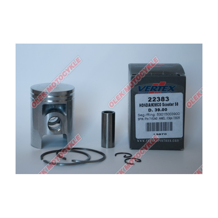 VERTEX Piston HONDA KYMCO Dio, Bali, SFX, X8R 39,50 mm (+0,50 mm)