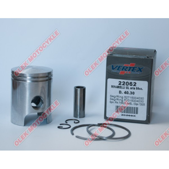 VERTEX piston MINARELLI 50 DL3,AIR COOLED 40.30 mm (NOM)