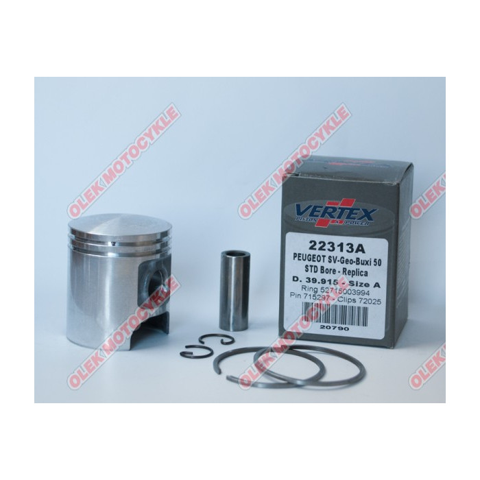 VERTEX piston PEUGEOT SV, BUXY, ELYSEO, TREKKER 50 (39.935mm) (rings 52715003994 X 2 pcs.)