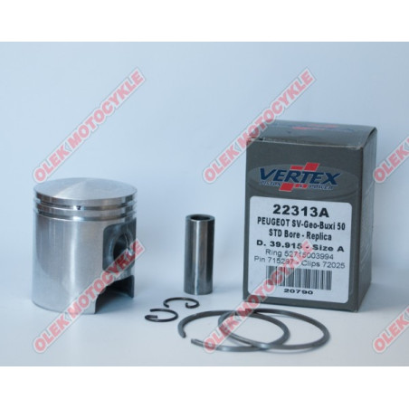 VERTEX stūmoklis PEUGEOT SV, BUXY, ELYSEO, TREKKER 50 (39,935mm) (žiedai 52715003994 X 2 vnt.)