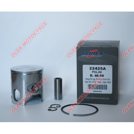 VERTEX stūmoklis POLINI, YAMAHA, MBK 47,00mm nikosilinis (žiedai 53012004700 X 1 vnt.) - išimtas iš prekybos