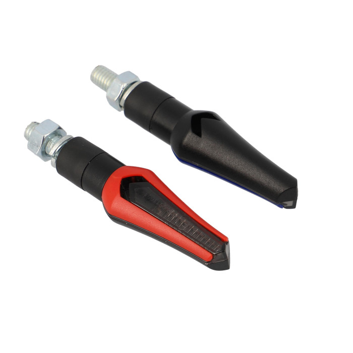 INDICATOR BLACKWAY BLAZARS SMOKED LEDs - EC ROAD APPROVED- (PAIR) - MATTE RED BAND
