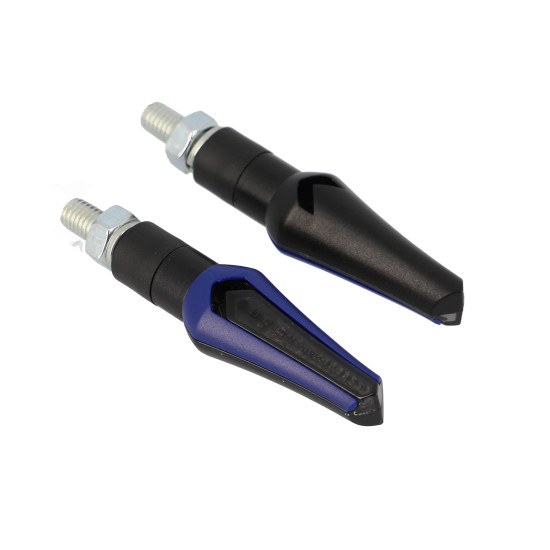 INDICATOR BLACKWAY BLAZARS SMOKED LEDs - EC ROAD APPROVED- (PAIR) - MATTE BLUE BAND