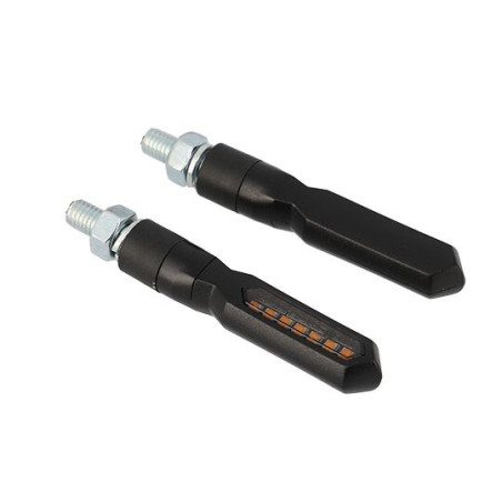 INDICATOR BLACKWAY QUASAR LED BLACK(PAIR) - EC ROAD APPROVED