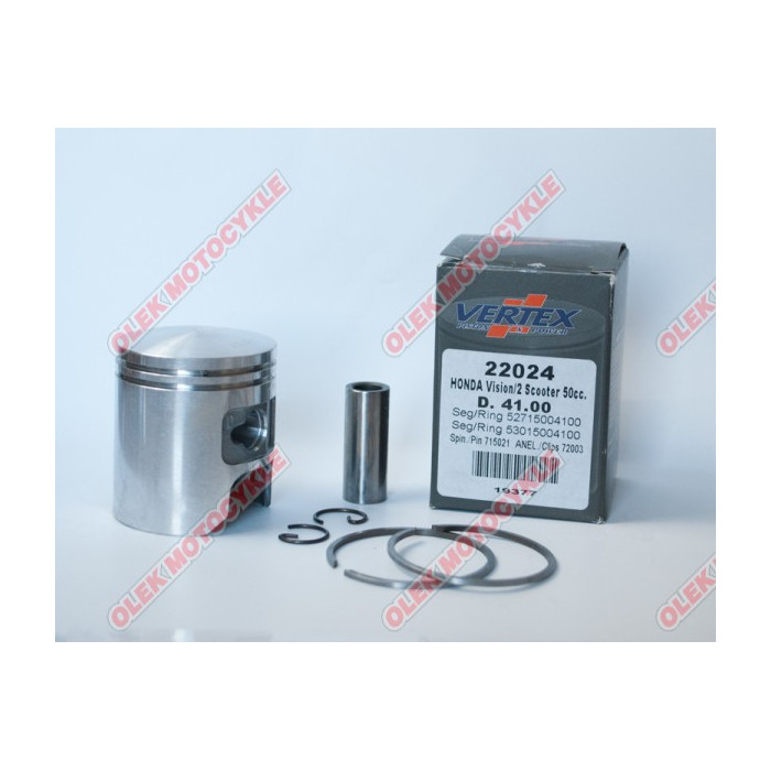 VERTEX Piston HONDA KYMCO (rings 53015004150 x 1, 52715004150 x 1)