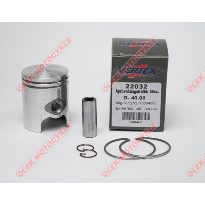 VERTEX Piston Minarelli 50 Scooter Aprilia, Beta, MBK, Yamaha 40,25 mm