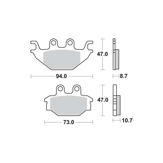 Yamaha YZF-R125 rear brake pads