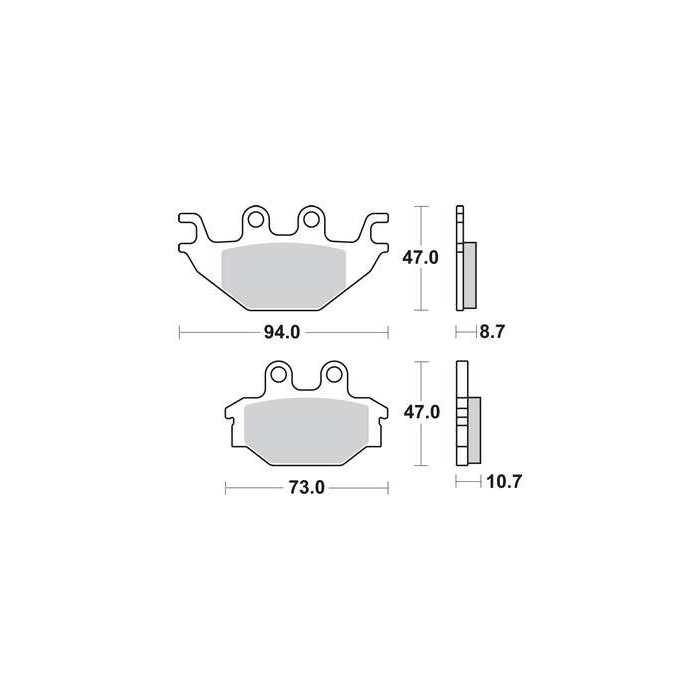 Yamaha YZF-R125 rear brake pads