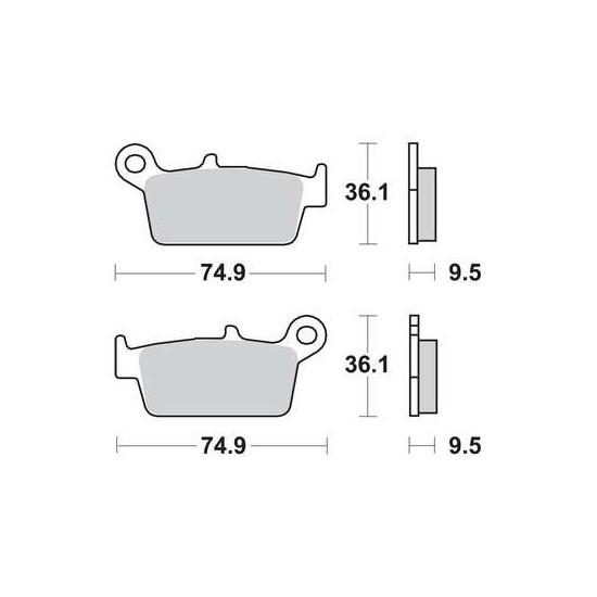 Galfer Sintered Metal stabdžių kaladėlės Yamaha, Suzuki, Honda, Kawasaki, TM, Gas Gas modeliams